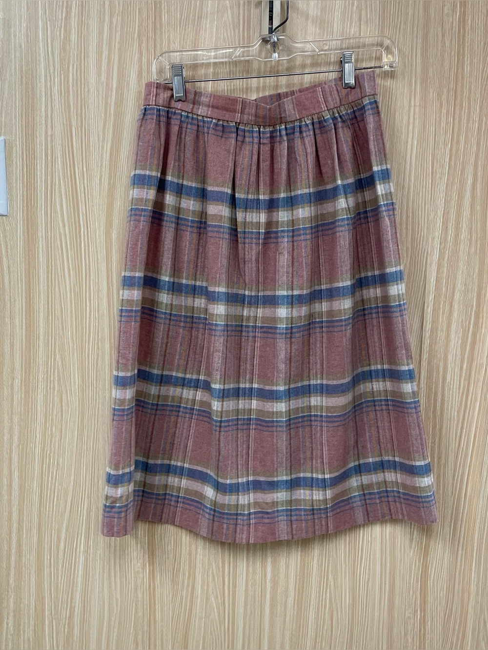Dimension V pink plaid skirt size 12